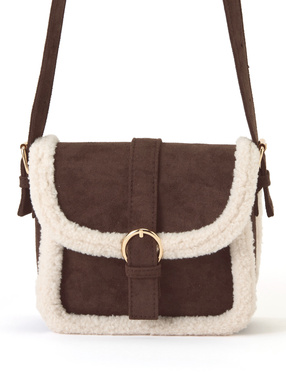 スエードボアショルダーバッグ