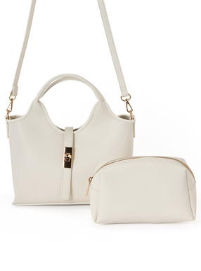 2Wayポーチ付きハンドバッグ