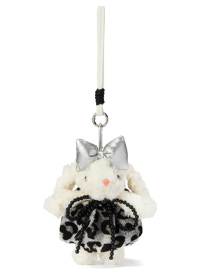 レオパード柄たれ耳ラビットチャーム