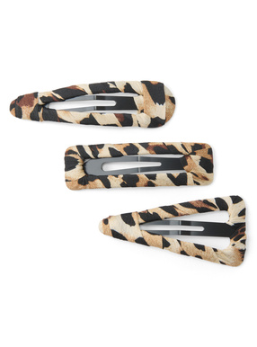 レオパード柄ヘアピン3点セット