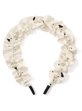 パールギャザーサテンカチューシャ