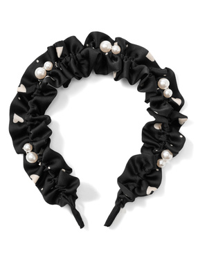 パールギャザーサテンカチューシャ