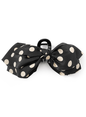 ドット柄リボンクリップ