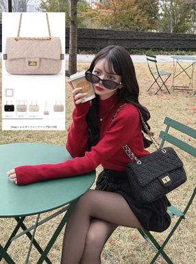 2wayショルダーツイードバッグ