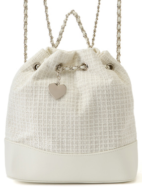 ツイード巾着ミニリュック