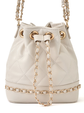 キルティングチェーン巾着ショルダーバッグ