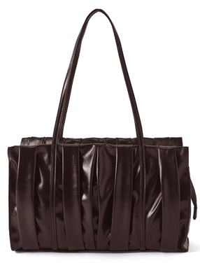 レザーギャザートートバッグ