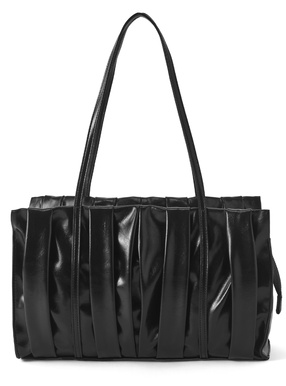 レザーギャザートートバッグ