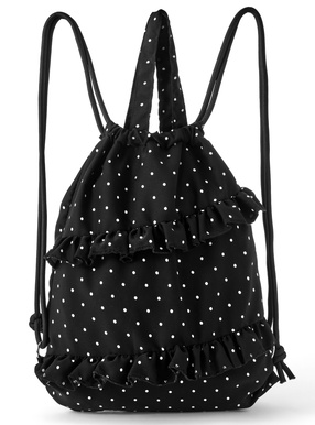 ドット柄フリルナップサック