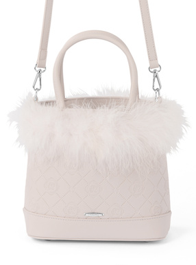 2Wayモノグラムフェザーファーバッグ