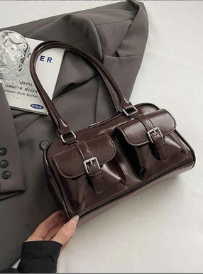 ダブルポケットショルダーバッグ