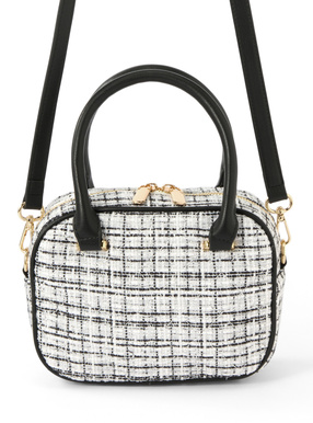 2Wayツイードキルティングミニボストンバッグ