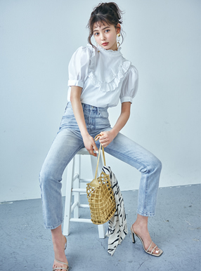 2Wayポーチ付きメッシュ編みレザーショルダーバッグ