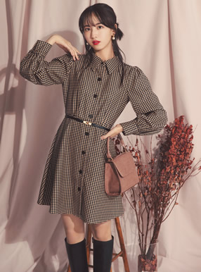 千鳥格子シャツワンピース Tg472 レディースファッション通販のグレイル Grl 公式