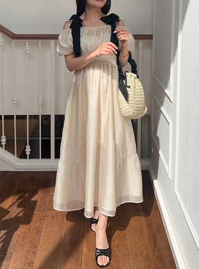 ペーパーギャザーハンドル巾着バッグ