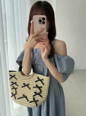 リボンかごトートバッグ