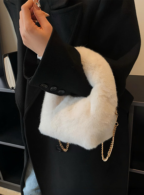 2Wayチェーンショルダーファーバッグ