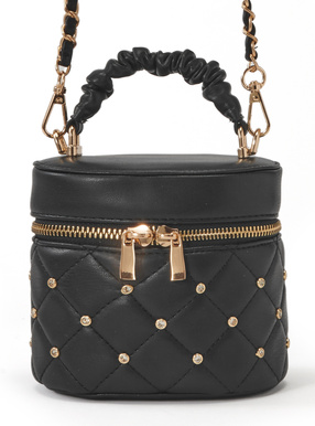 2Wayビジューキルティングバニティバッグ