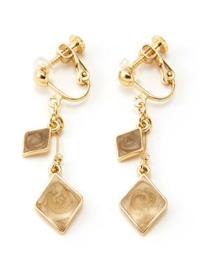 マーブルダイヤモチーフイヤリング