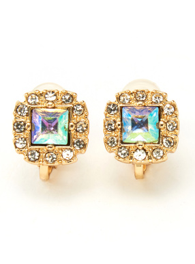 オーロラスクエアミニイヤリング