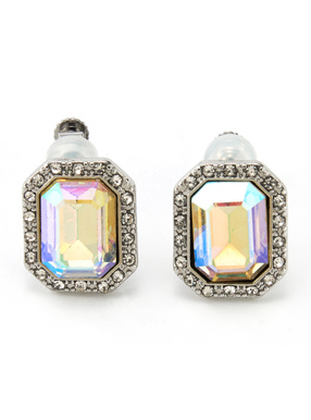 オーロラストーンビジューイヤリング