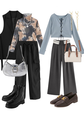 クリアストーンチェーンロングピアス