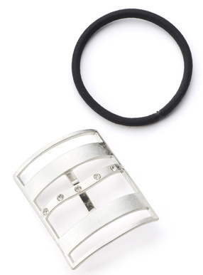 ヘアゴム付きビジューヘアカフ