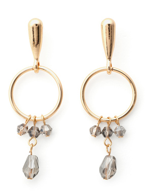 ビーズフープピアス