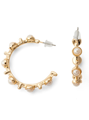 パールフープピアス