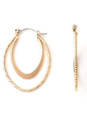 変形フープ2連ピアス