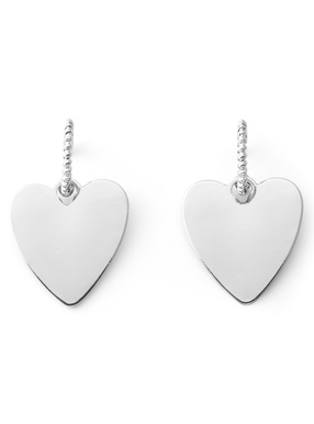 ハートプレートピアス