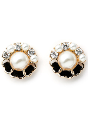 パールビジューチェーンミニピアス