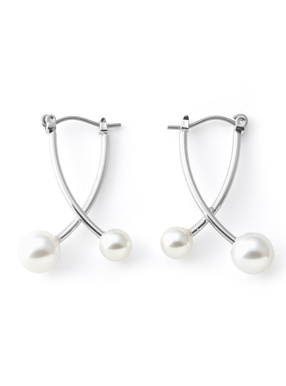 パールクロスピアス