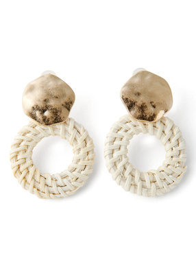 ストローサークルイヤリング