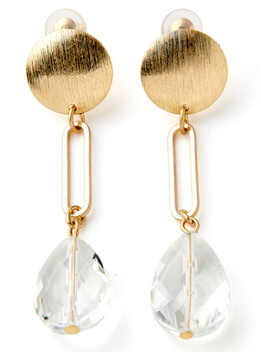 クリアビーズロングイヤリング