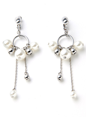 パールボールサークルイヤリング