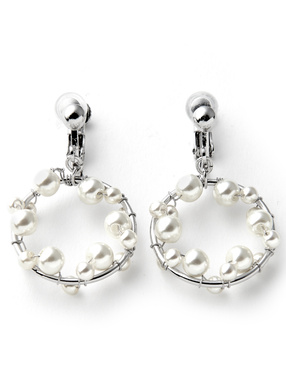 パールサークルイヤリング