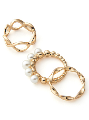 パールツイストリング3点セット