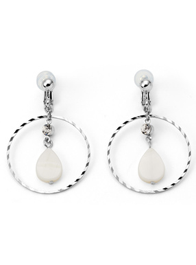 ビジューフープイヤリング