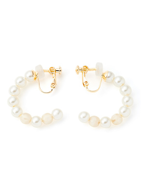 パールフープイヤリング