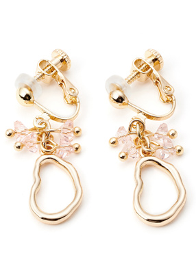 ビーズフープイヤリング