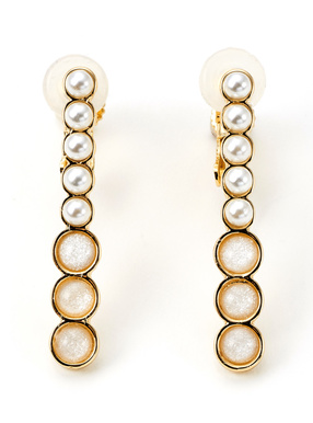 パールスティックイヤリング