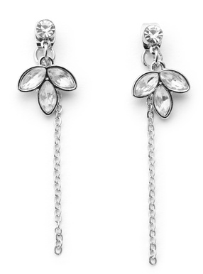 ビジューチェーンロングピアス