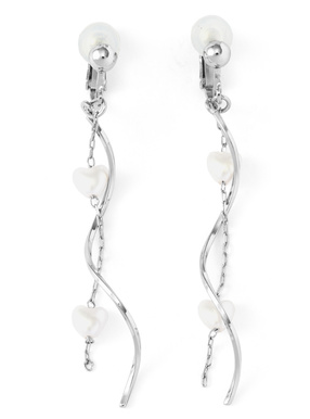 ツイストロングハートパールイヤリング