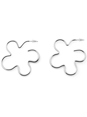 フラワーフープピアス