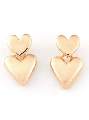 ダブルハートピアス