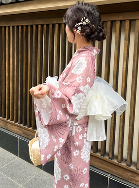 3点セット2Wayオーガンジー花柄セパレート浴衣 GRL グレイル