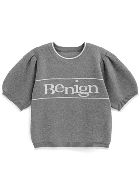 ロゴラインニットトップス