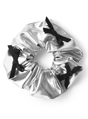 リボンメタリックシュシュ