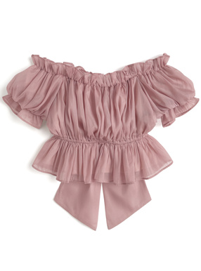 2Wayラメシアーバックリボントップス